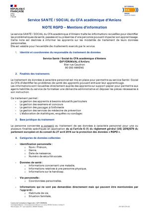 Inf 061 Cfa 00 Santé Social Rgpd Tous Traitements Mention D'information Pdf Nextcloud Gip Forinval