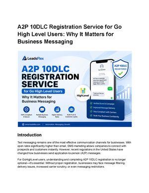 A2p 10dlc ServRegistration ice For Go High Level Users Why It Matters For Business Messaging (1)