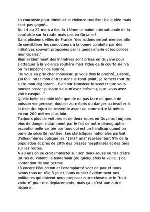 104 Courtoisie Routière