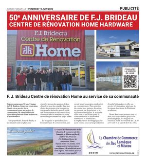 50e anniversaire de F.J. Brideau Centre de Rénovation Home Hardware