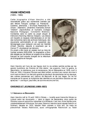 Biographie Hiam Henchis Finalfrenchenglish Photos