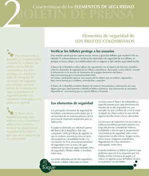 Elementos De Seguridad En Los Billetes Colombianos