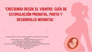Cartilla Digital Creciendo Desde El Vientre Guía De Estimulación Prenatal, Parto Y Desarrollo Neonatal