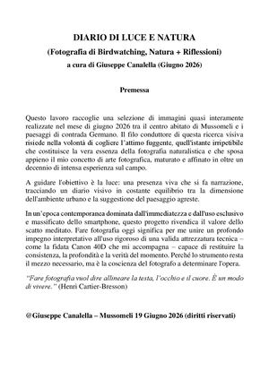 Diario Di Luce E Natura (Di Giuseppe Canalella)