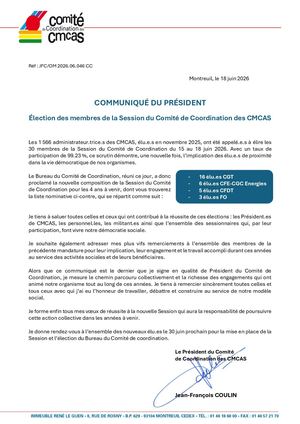 Communique Elections Des Sessionnaires