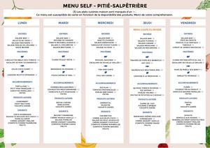 Menu Self SEMAINE 3 été A3 Complet Menu à Thème