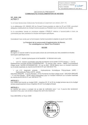 DP 2026 098 Marches Prestations Etudes Specifiques