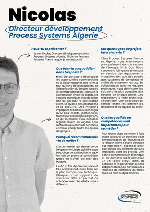 Interview Nicolas V Directeur Développement Process Systems Algérie