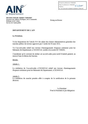 Décision De Résiliation ID VERDE 16 06 2026 2024005A0 Tampon