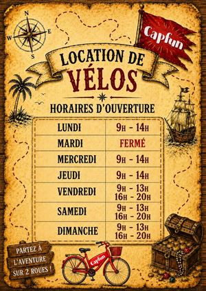 Affiche Horaires Vélos