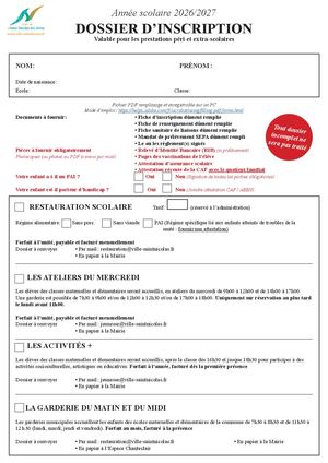 Inscription Generale 2026 2027