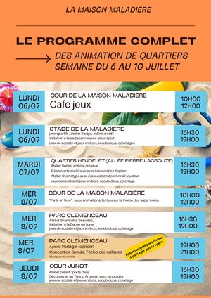 Programme Animations De Quartier Juillet Complet
