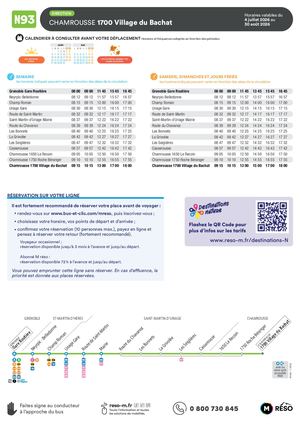 Horaires Ete N93
