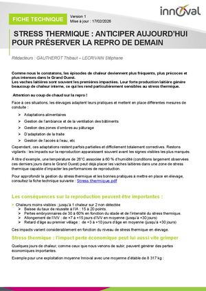 Stress Thermique Et Reproduction