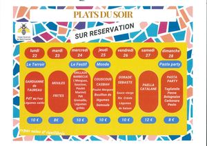 Menus Du 22 Au 28 Juin 2026