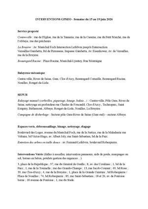 Gps&o Semaine Du 15 Au 19 Juin