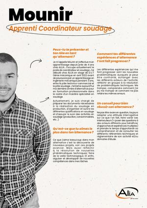 Interview Mounir - Apprenti coordinateur soudage