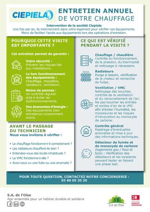 Affiche Entretien Chauffage Ciepiela