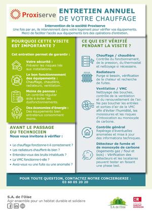 Affiche Entretien Chauffage Proxiserve