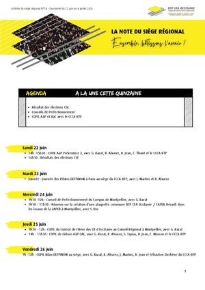 Note Du Siège Régional N°14