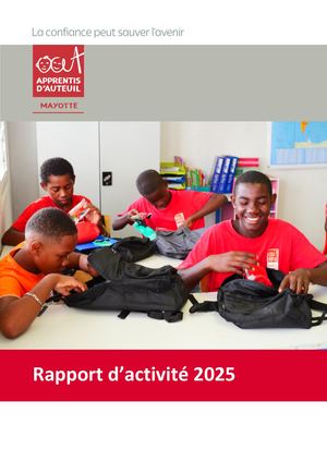 Rapport d'activité 2025 d'Apprentis d'Auteuil Mayotte