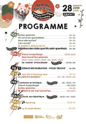 Fete Parc 2026 Programme