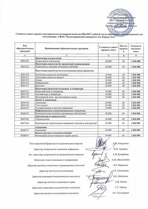 Стоимость обучения докторанта на 2026–2027 учебный год