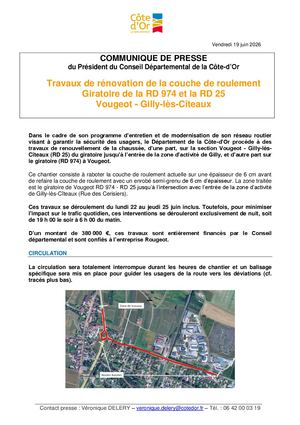 Travaux rénovation couche de roulement Vougeot Gilly