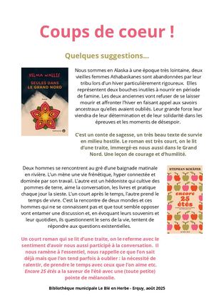 Coups de coeur - été 2025