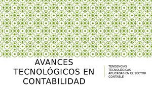 Avances Tecnológicos En Contabilidad