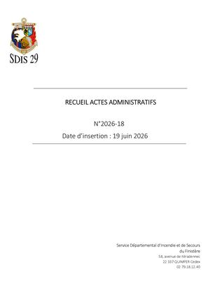 N°18 2026 Recueil Actes Administratifs