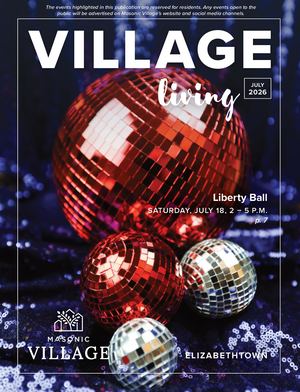 Elizabethtown Village Living Resident Event Calendar - July 2026