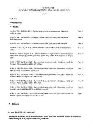 Recueil N° 33