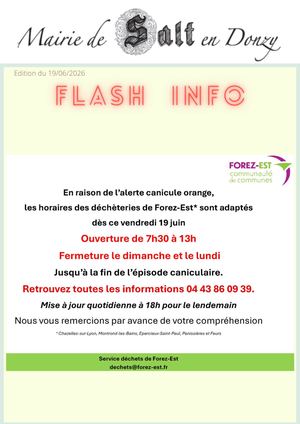 Flash Info 190626 N°2