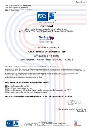 Certificat 2501 Cn 20769 V1