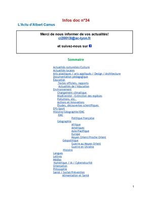 Infos Doc n°34 2025-2026