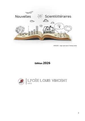 Nouvelles Scientilittéraires Livrets 2026