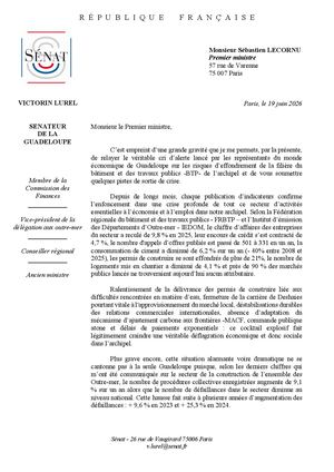 Courrier Alerte BTP Guadeloupe