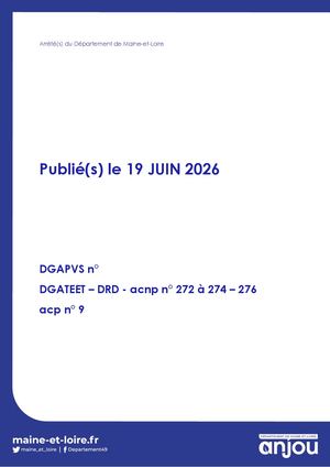 19 Juin 2026 - Arretes Acnp 272 276 Acp 9