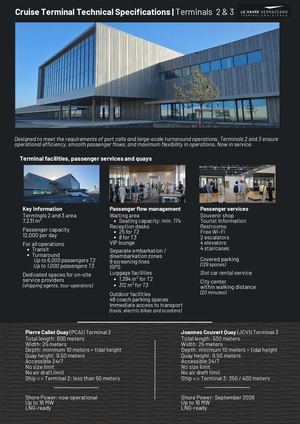 Le Havre Verrazzano Cruise Terminal Technical Specifications