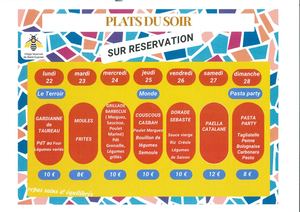 Menus Du 22 Au 28 Juin 2026