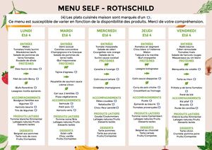Menu Self Ete 4 Rth