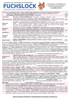 Programme été 2026