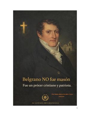 Manuel Belgrano  y la cuestión de su presunta pertenencia a la masonería