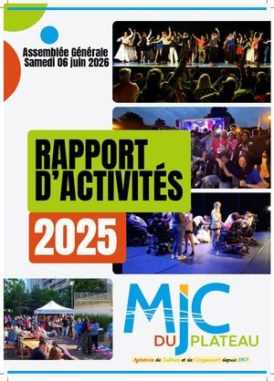Rapport d’activités 2025 - MJC du Plateau