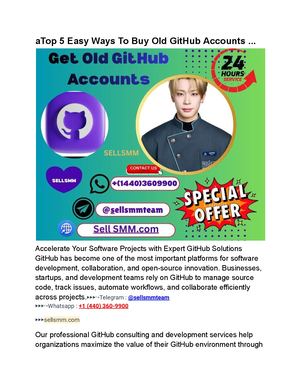 Buy Old Git Hub Accounts