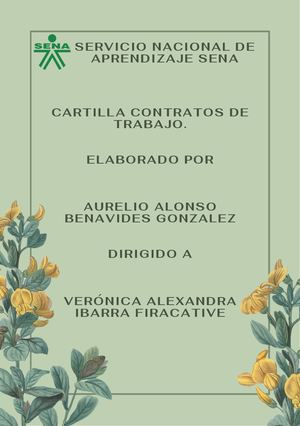 Cartilla Contratos De Trabajo