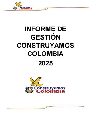 Informe De Gestion Construyamos Colombia 2025