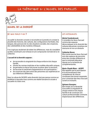 Notion Clé - Accueil De La Diversité