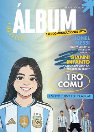 Documento A4 Portada De Revista De Fútbol Fotográfica Celeste Y Blanco